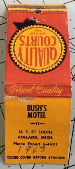 Bushs Motel - Matchbook